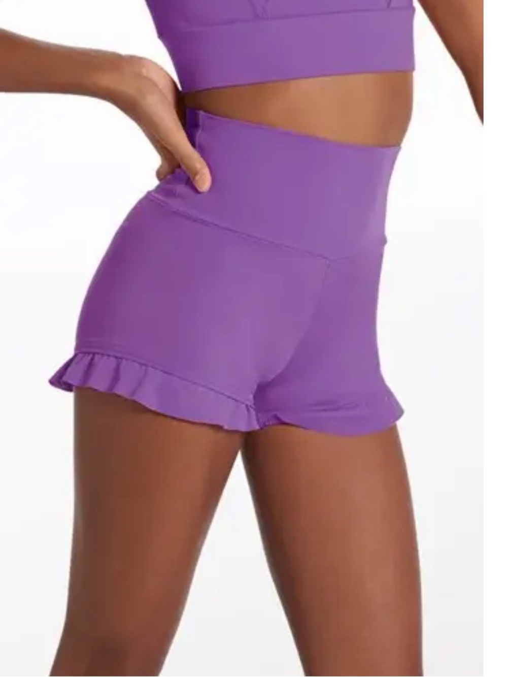 Balera Purple Ruffle Dance set - Picture 2 of 6